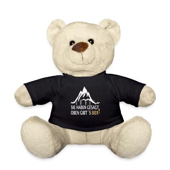 Outdoor Trekking Berg Wandern Bier Spruch - Teddy - Schwarz - Vorne