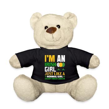 Fille irlandaise Idée cadeau Drôle - Nounours - noir - Devant