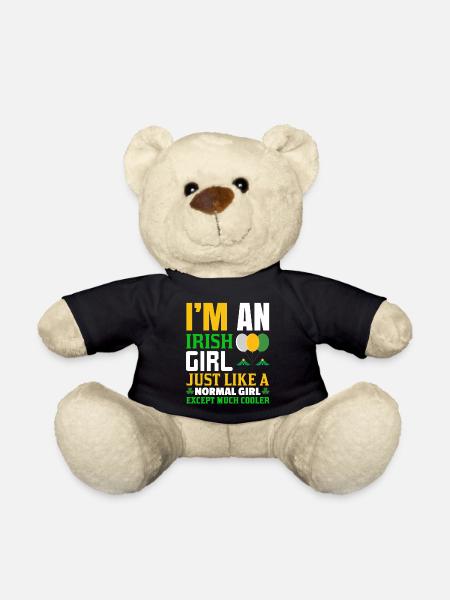 Irish Girl Gift Idea Funny - Teddy Bear - black