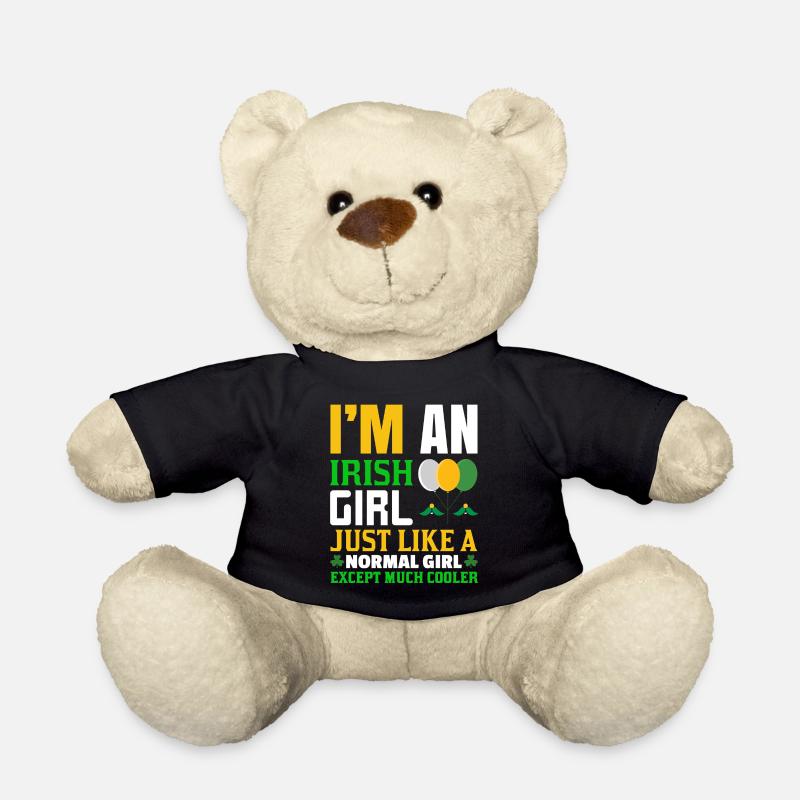Irish Girl Gift Idea Funny - Teddy Bear - black