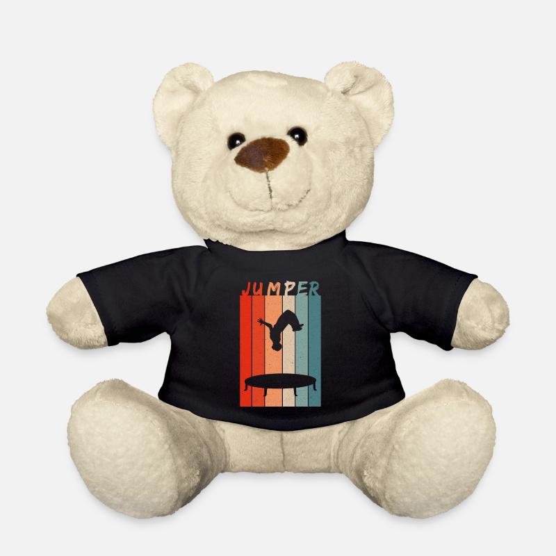 Jumper Trampolinturnen Trampoline Retro - Teddy - Schwarz
