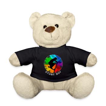 Stunt Boy Scooter Stunt Skater Kick Scooter Kids - Teddy Bear - black - Front