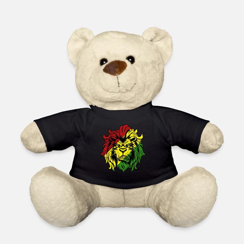 Rasta Löwe Roots Reggae Musik Jah Jamaika Geschenk - Teddy - Schwarz