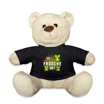 Frosch Spruch - Ich mag Frösche - Teddy - Schwarz - Vorne