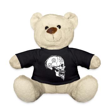 Lustig Vikinger Schädel Tattoo Bart Skandinavien - Teddy - Schwarz - Vorne