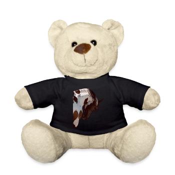 Horse Animal Motif Animal Face Animal Ladies Kids - Teddy Bear - black - Front