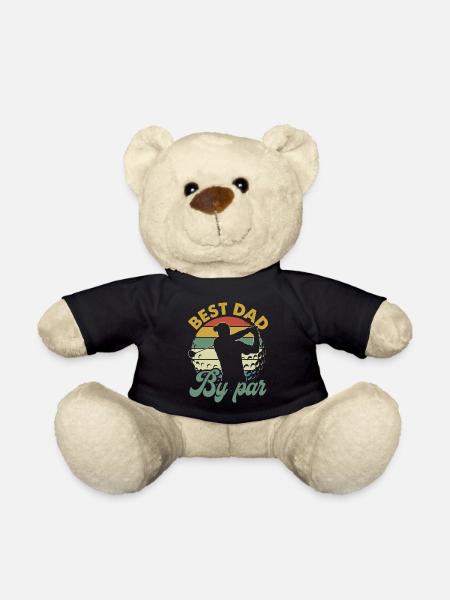 Best Dad By Par Vintage Retro - Teddy Bear - black