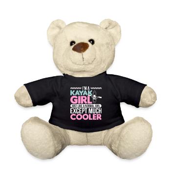 Kayak girl kayaking love paddle wife paddle - Teddy Bear - black - Front