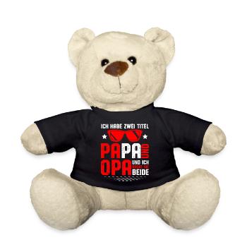 Ich bin Papa und Opa - Teddy - Schwarz - Vorne