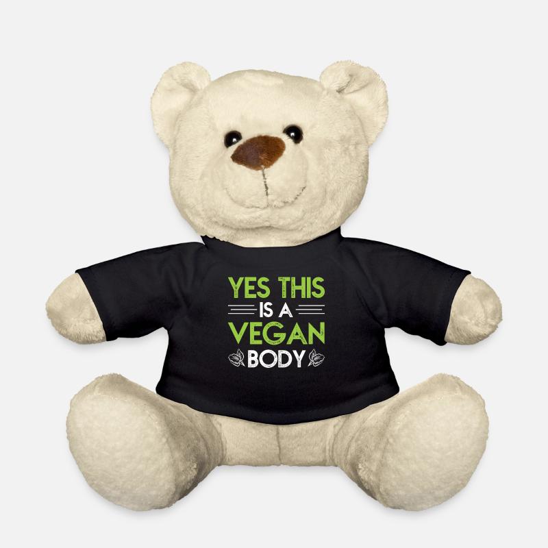 veganer Körper Vegan Veganer - Teddy - Schwarz