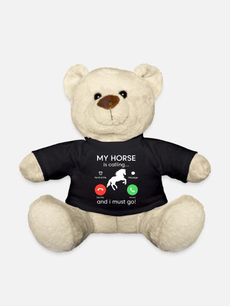 Horse Horse Lover, Horse Horse. Love Horses - Teddy Bear - black