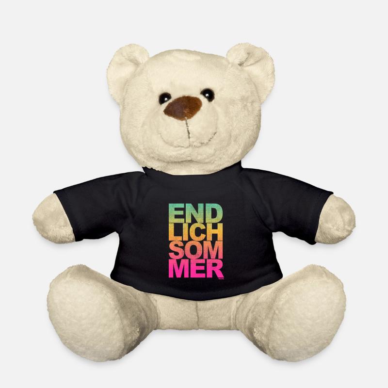 Endlich Sommer - Urlaub, Sonne, Outdoor - Teddy - Schwarz