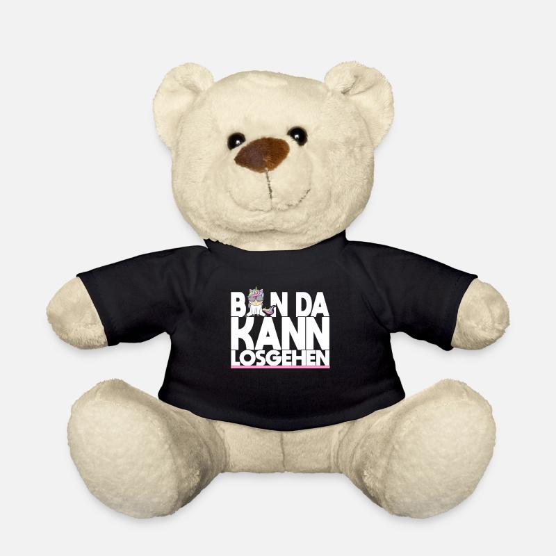 Einhorn Damen Mädchen Lustige Sprüche - Teddy - Schwarz