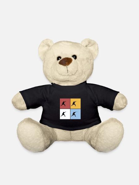Escrime Carrés Vintage Sport Hobby - Nounours - noir