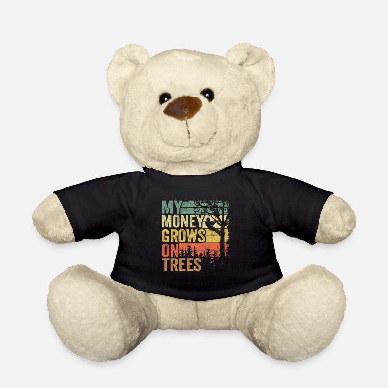Baumpfleger Baumkletterer Geschenk Holzfäller - Teddy - Schwarz