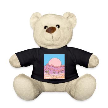 Retro Sonne Sandsturm in der Wüste - Teddy - Schwarz - Vorne