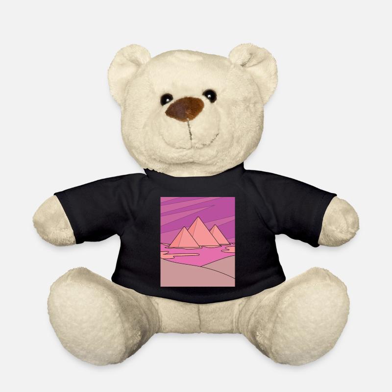 Retro pyramide du désert soleil - Nounours - noir