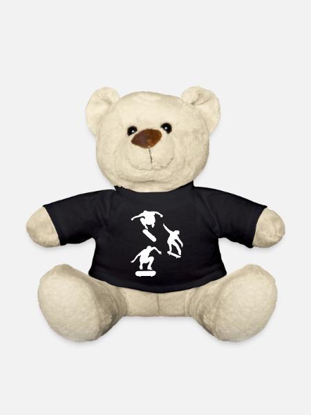 Skatepark Skateboard Skater Skaten Skateboarder - Teddy Bear - black