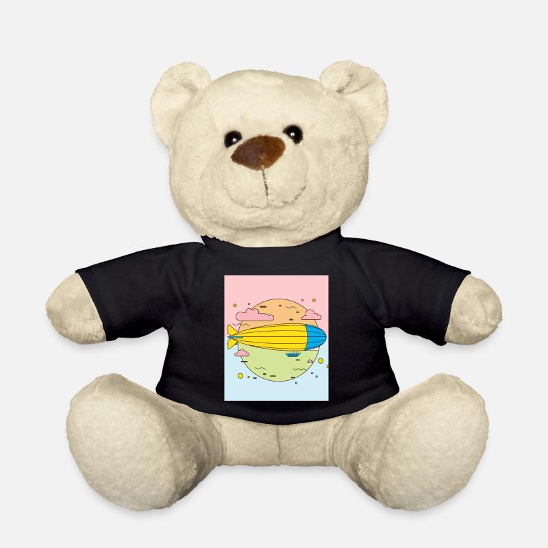 Retro Vintage Zeppelin Fliegen - Teddy - Schwarz