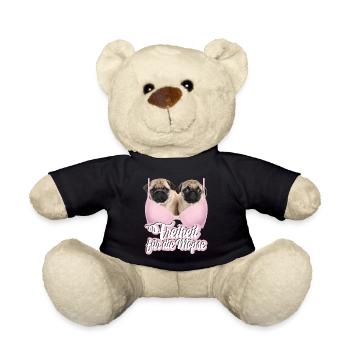 Möpse BH Mops Busenhalter - Teddy - Schwarz - Vorne