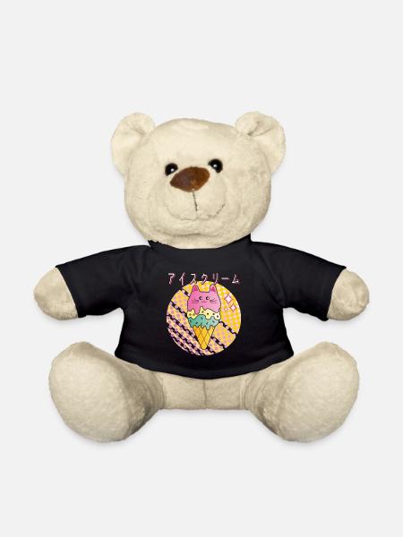 Kawaii Ice Cream - Teddy Bear - black