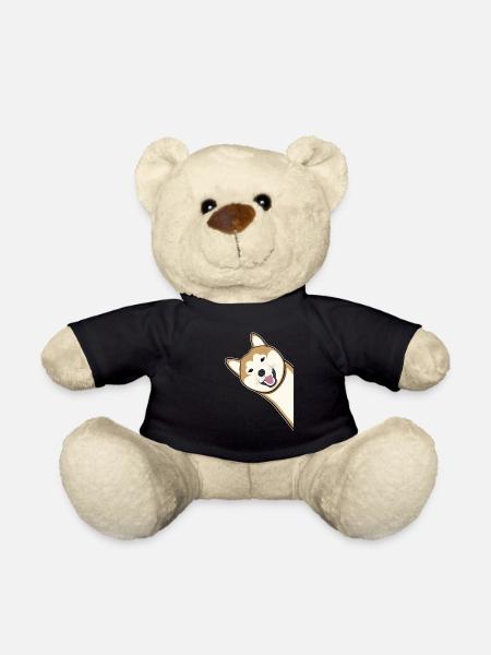 Shiba Inu Japanese Dog Funny Gift - Teddy Bear - black