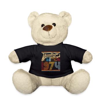 Vintage Since 1974 - Geschenk Zum 47. Geburtstag - Teddy - Schwarz - Vorne