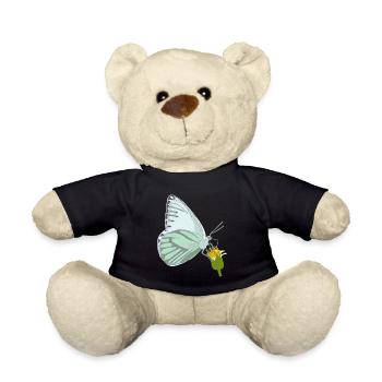 Papillon avec fleur - Nounours - noir - Devant
