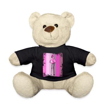 Flamingos Flamingo - Teddy Bear - black - Front
