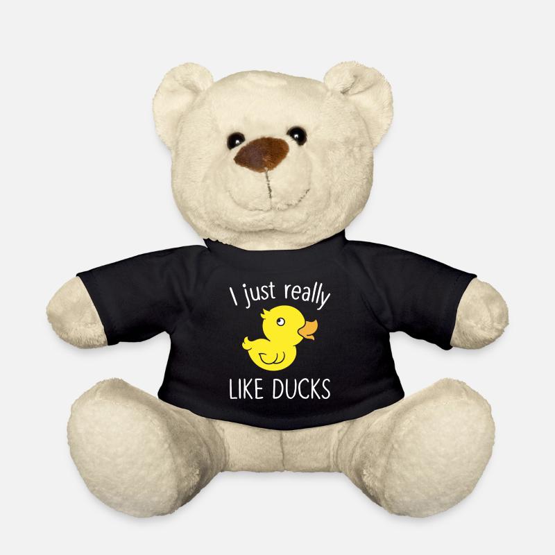 Ducks Fan Funny Duck Lover - Teddy Bear - black