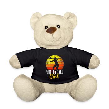 Cadeau de fille de volley-ball féminin - Nounours - noir - Devant