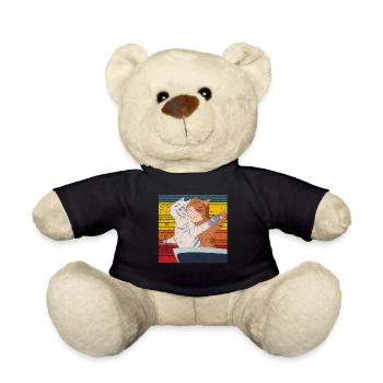 cute cats kittens Titanic pose cute cats - Teddy Bear - black - Front