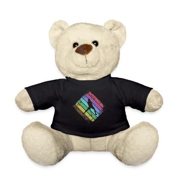 Floorball - Teddy Bear - black - Front