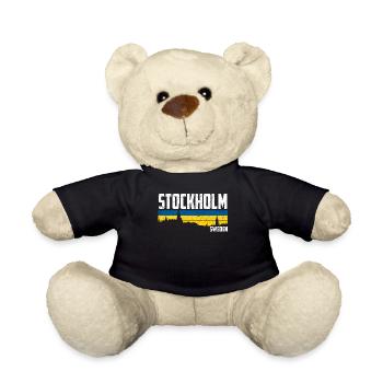 Stockholm Drapeau de la Suède - Nounours - noir - Devant