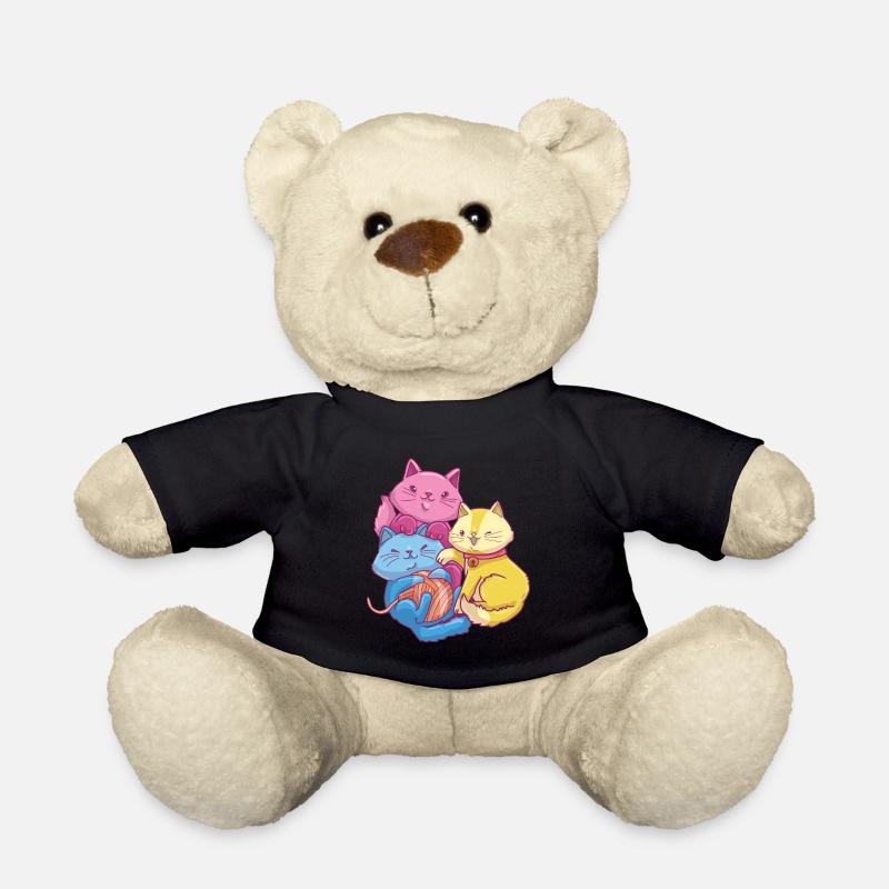 Pansexual Kawaii Cat, Anime Art Pan Pride - Teddy - Schwarz