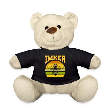Imker Retro Vintage Geschenk - Teddy - Schwarz - Vorne