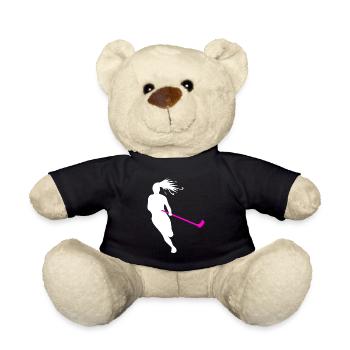 Floorball Florballerin - Teddy - Schwarz - Vorne