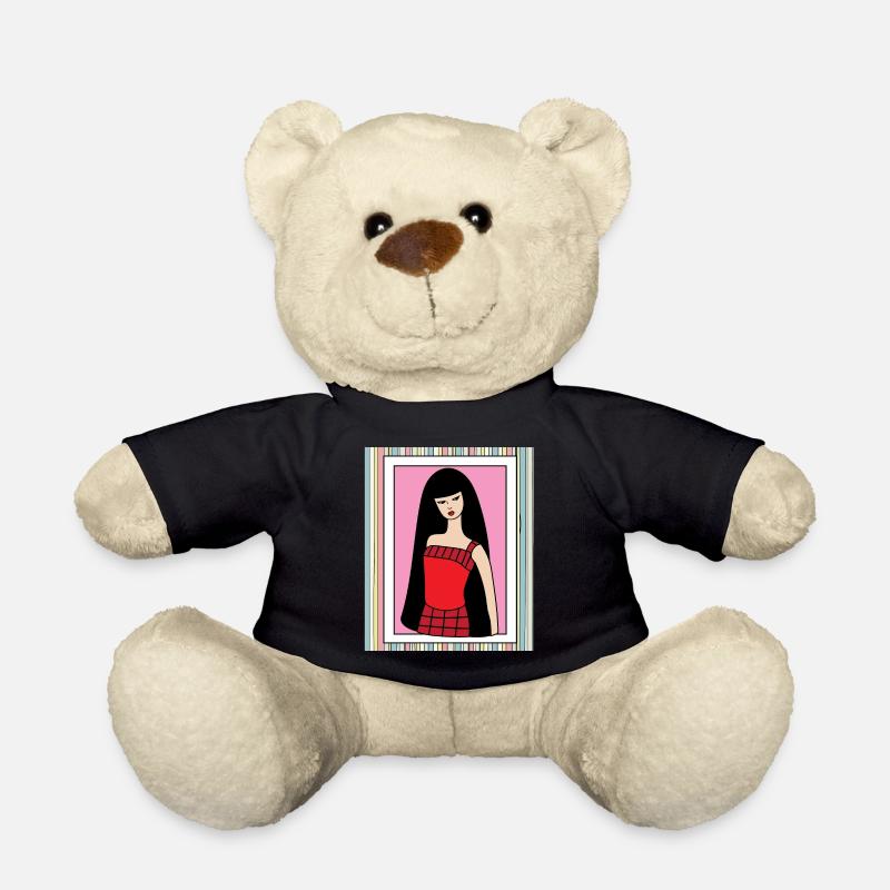 Poupée rétro coloré - Nounours - noir