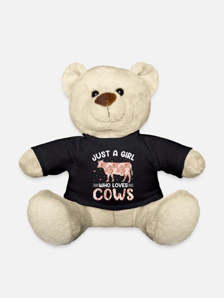 I love cows - Teddy Bear - black