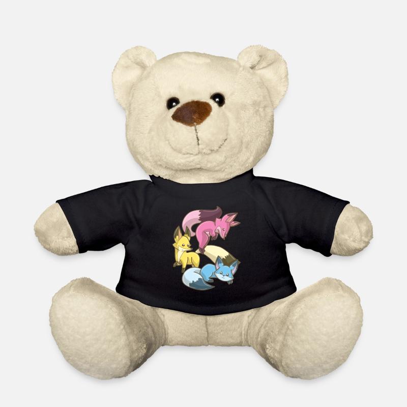 Pansexual Fox,Kawaii Pastel Goth Anime Art Pan - Teddy - Schwarz