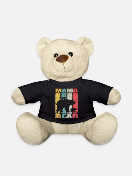 Mama Bear Baby Bär Familien Mutter Bear Mamabär - Teddy - Schwarz