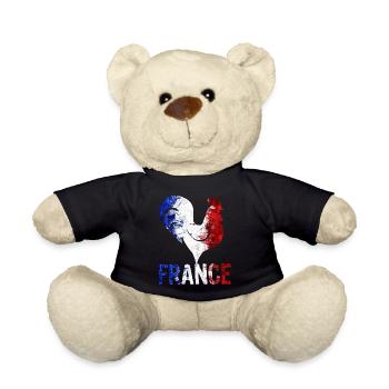 Go France | Französischer Unterstützer!!! - Teddy - Schwarz - Vorne