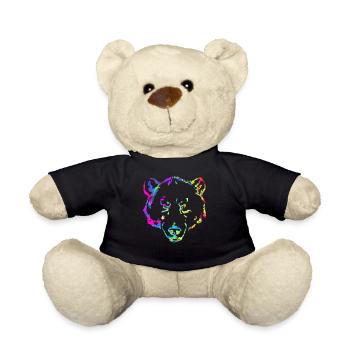 Bär marmoriert - Teddy - Schwarz - Vorne