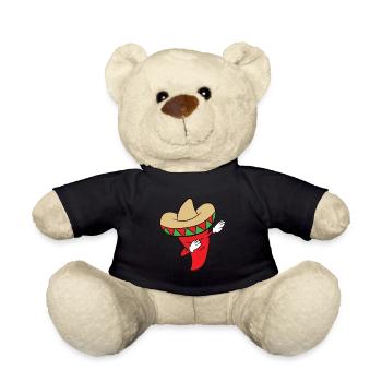 Chili Dabbing Lustiges Chili - Teddy - Schwarz - Vorne