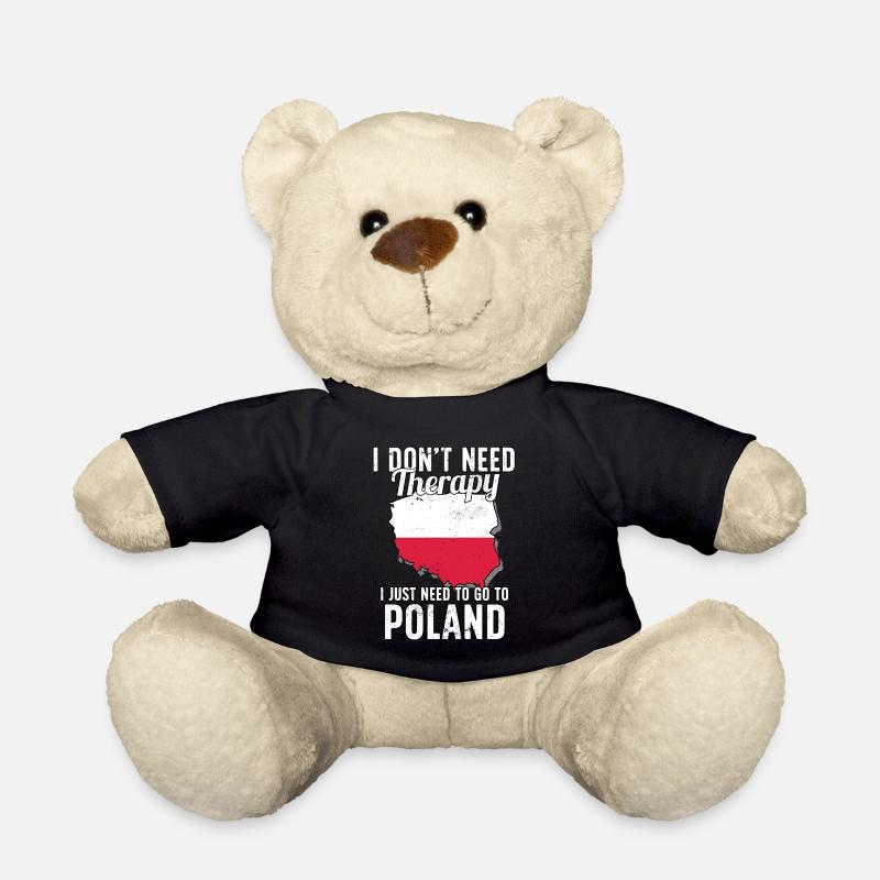 Poland flag I Polish Souvenirs - Teddy - Schwarz