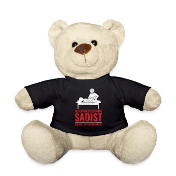Physiotherapeut | Lustiges Sadist Sprüche Geschenk - Teddy - Schwarz - Vorne