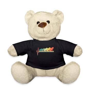 Frosch Amphibie Herzschlag Vintage - Teddy - Schwarz - Vorne