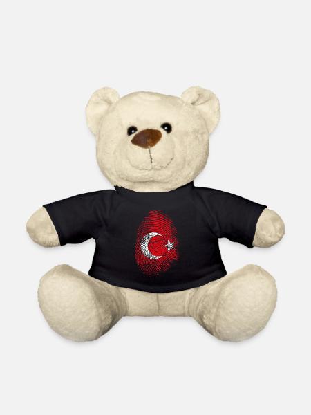 Türkei Flagge Türkischer Fingerabdruck - Teddy - Schwarz