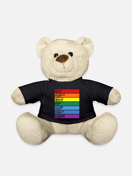 Science Is Real Black Lives Matter LGBTQ CSD Pride - Teddy - Schwarz