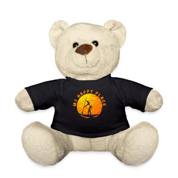 My Happy Place SUP Stand Up Paddling Sunset Retro - Teddy - Schwarz - Vorne